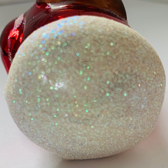 Vintage Glass Ornament Santa with Toy Bag - Picture 5 of 7